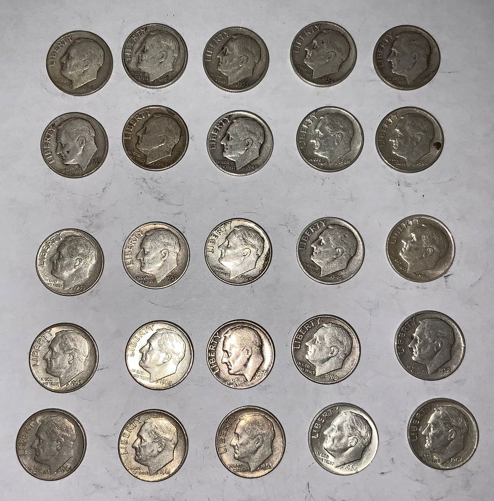 Lot 342: Roosevelt Silver Dime Lot (25) #8