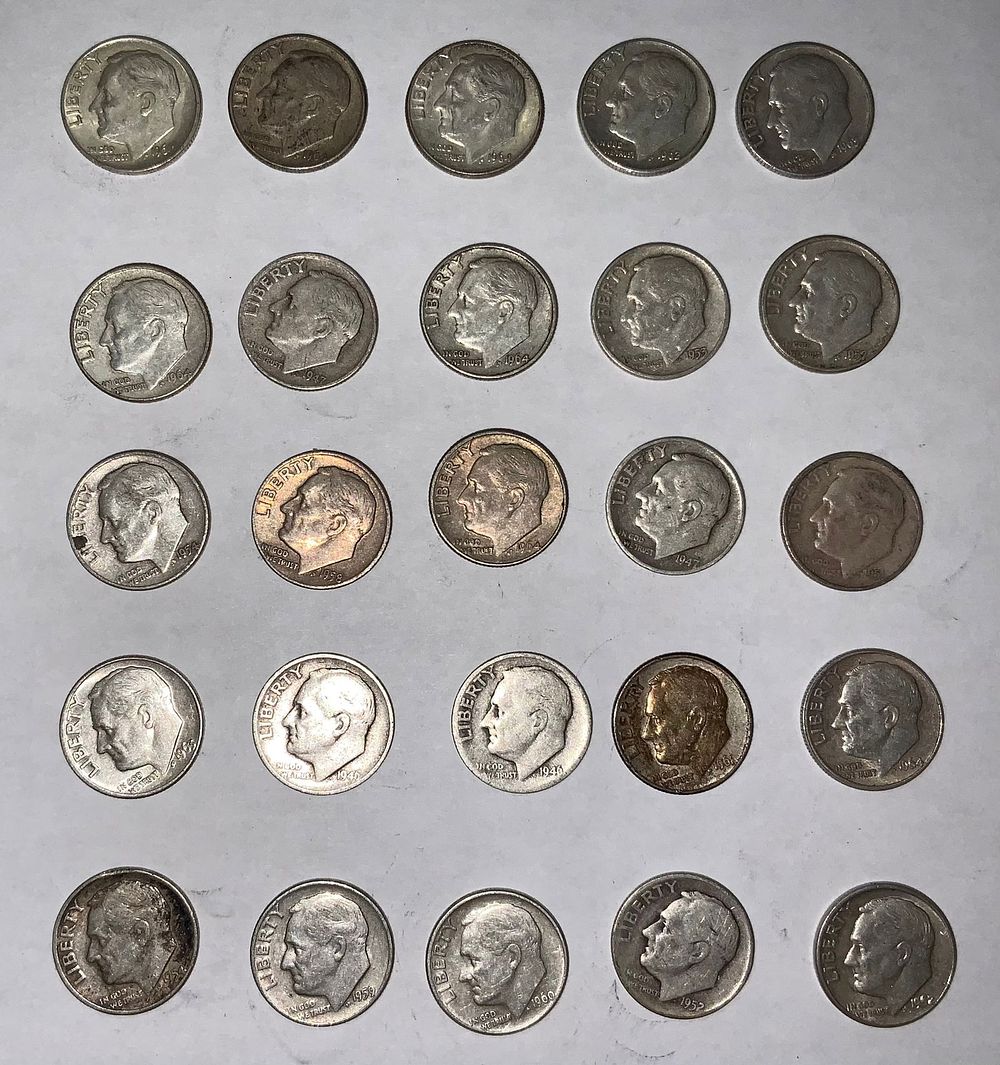 Lot 344: Roosevelt Silver Dime Lot (25) #10