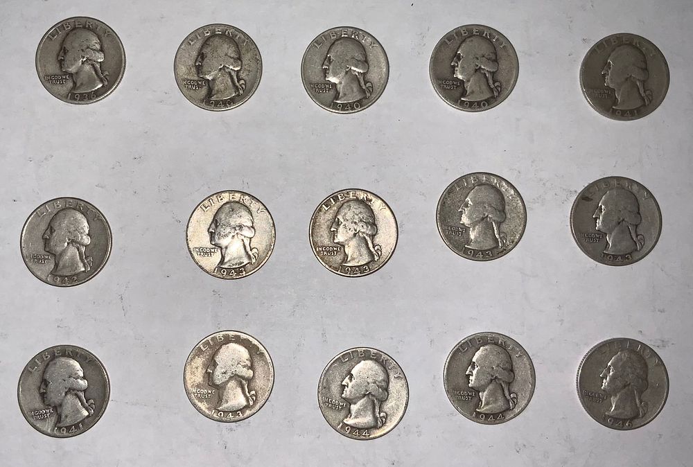 Lot 352: Washington Silver Quarters Lot (15) #2