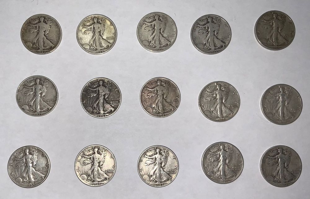 Lot 354: Walking Liberty Silver Half Dollar Lot (15)