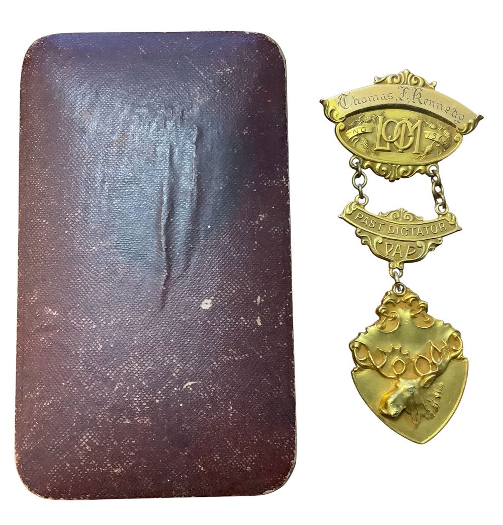 Lot 371: LOYAL ORDER OF MOOSE LOOM, PAP, Past Dictator Medal Pin