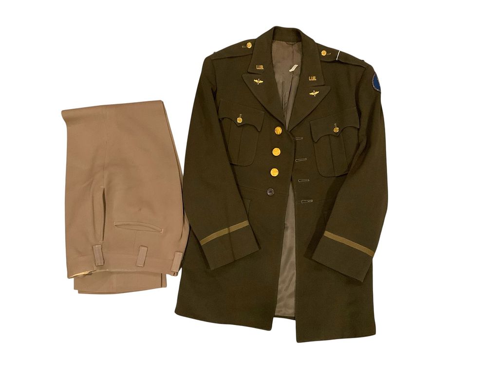 Lot 384: WWII 12th Army Air Force AAF 1st Lt Named Jacket & Pants 320 BG, 444th BS