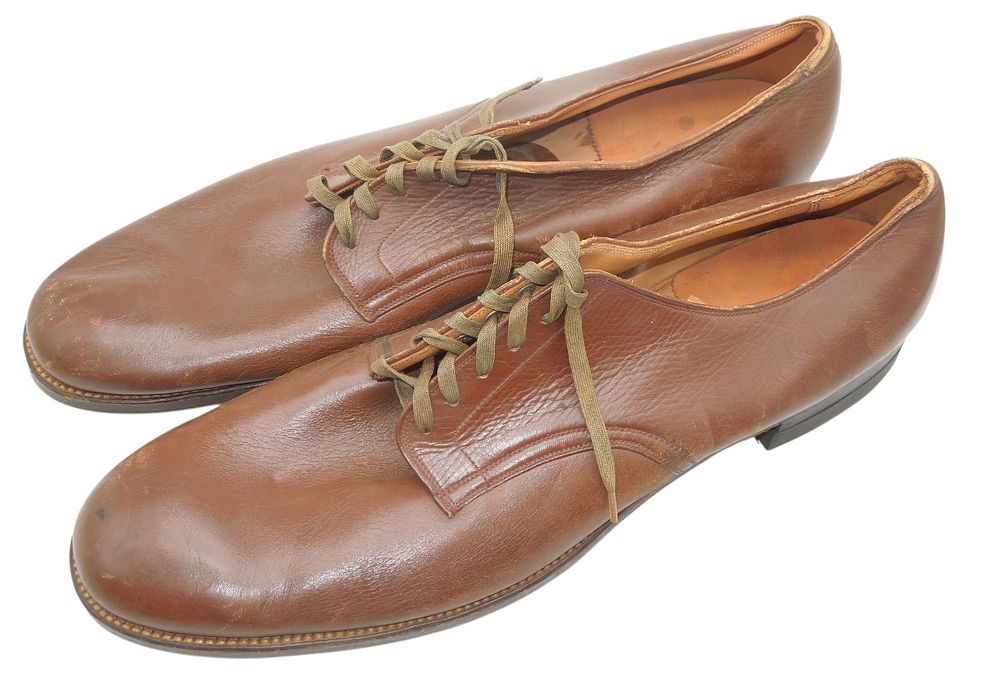 Lot 390: WWII - Korean War US Army Size 15 1/2 Goodyear Uniform Dress Shoes