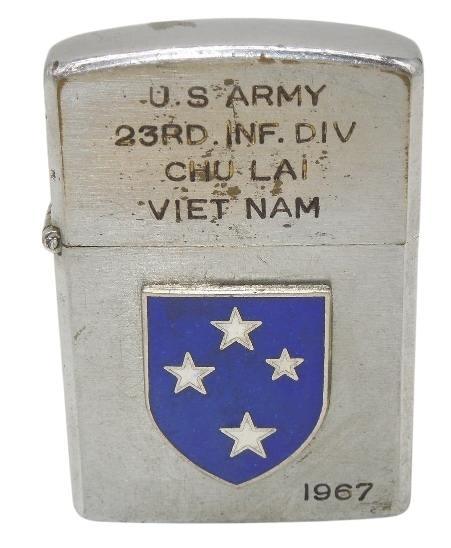 Lot 393: Original Vietnam War 23rd Infantry Division Chu Lai 1967 SNIPER Lighter
