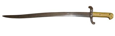 Civil War French Model 1842 Yataghan Sword. Original as shown. Fair condition with wear, some 