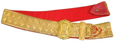 Victorian Edward VII Queens Own Hussars Officers Cross Belt. Original as shown. Condition: See 