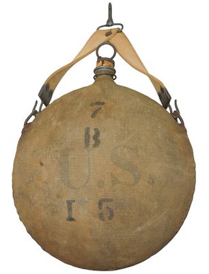 Spanish American War SAW 7th Infantry Marked US Army Canteen. Original as shown. Condition: See 
