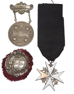 Pre WWI German Shooting Medals & Order of St. John. Original as shown. Condition: See 