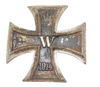 WWI German Army Military Iron Cross 1st Class Breast Badge Medal. Original as shown. Lots of 
