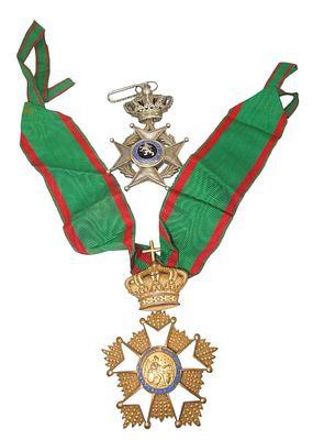 Early 1900s Belgium Order of Leopold & Italy Neck Medal Lot. Original as shown. Condition: See 