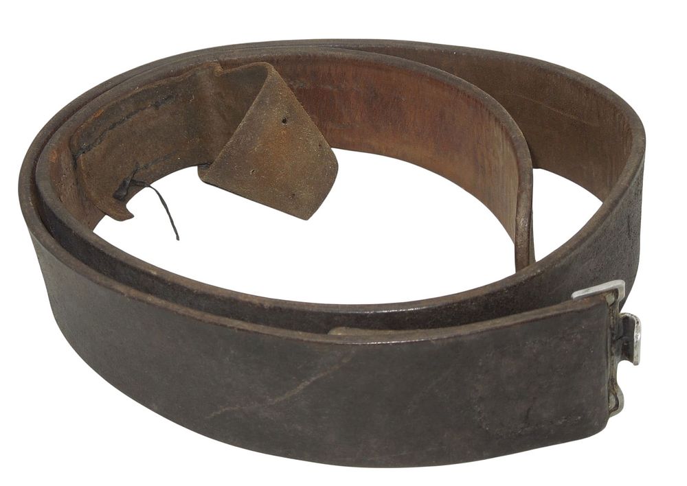 Lot 151: WWII German Heer Army Military Leather Unit Marked Uniform Belt