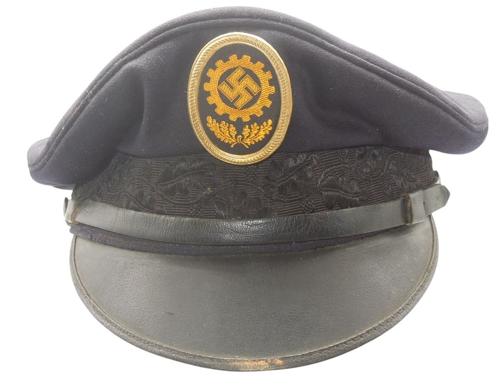 Lot 167: WWII DAF Deutsche Arbeitsfront German Visor Cap Hat