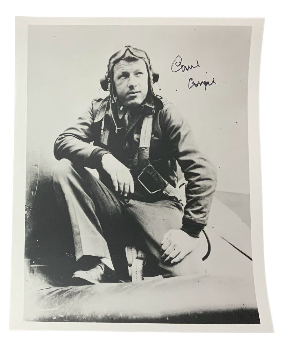 Lot 184: WWII Era Army Air Force Ace Pilot Paul Conger 56th Fighter Group Signed Photo