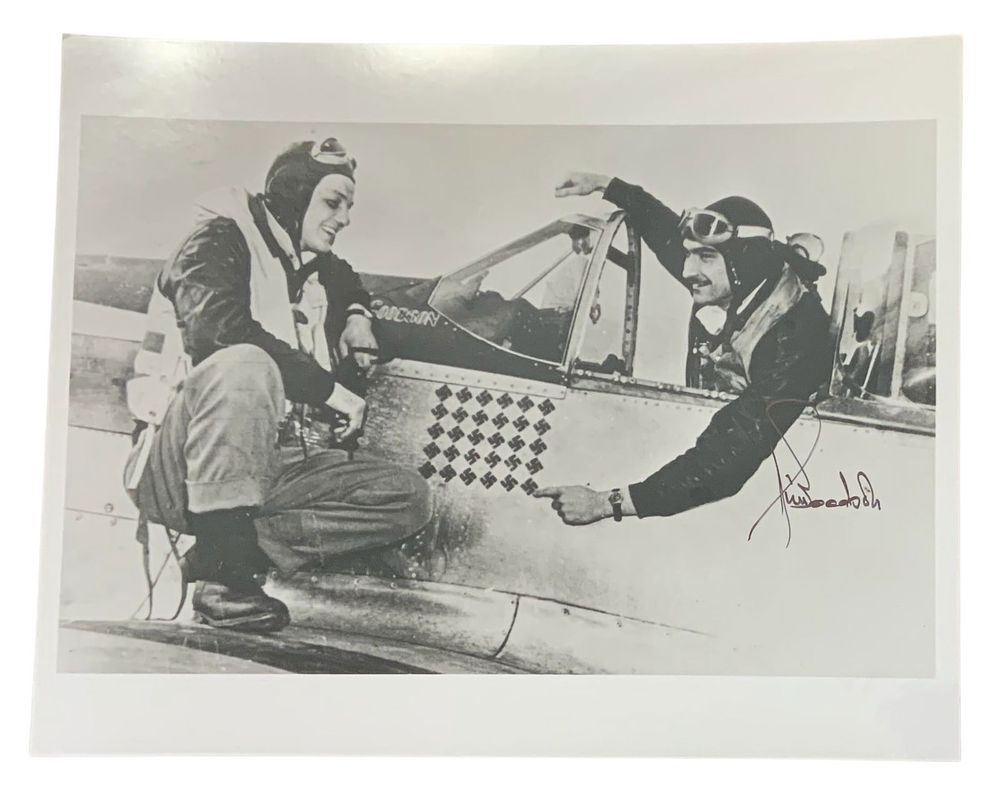 Lot 185: WWII Fighter Ace POW James Goodson 4th Fighter Group Signed Photo