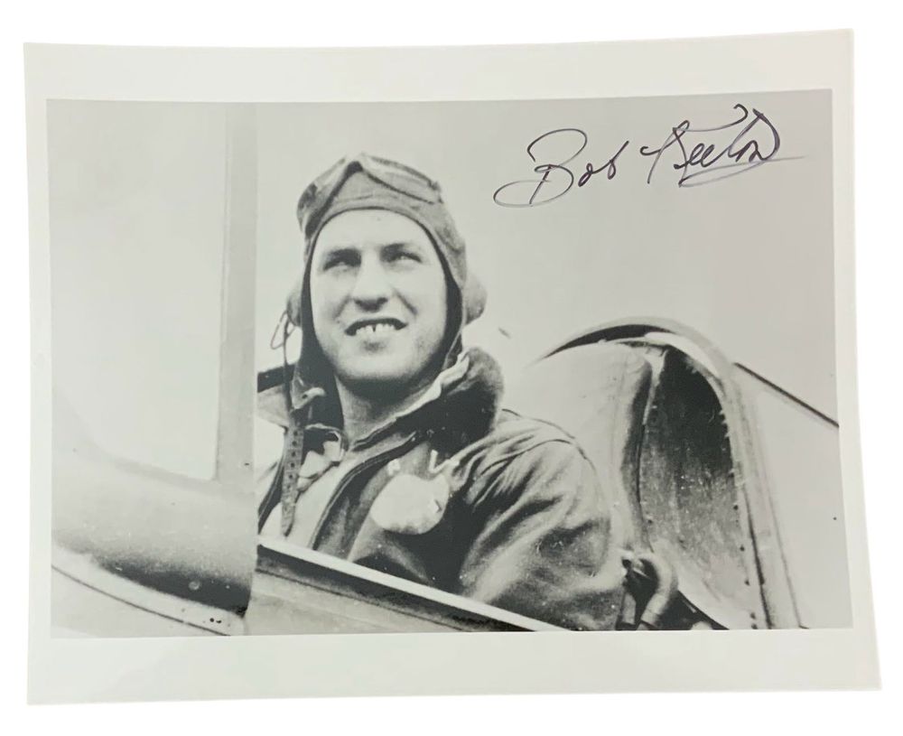 Lot 201: WWII Pilot AVG Flying Tigers Robert Buster Keeton Signed Photo