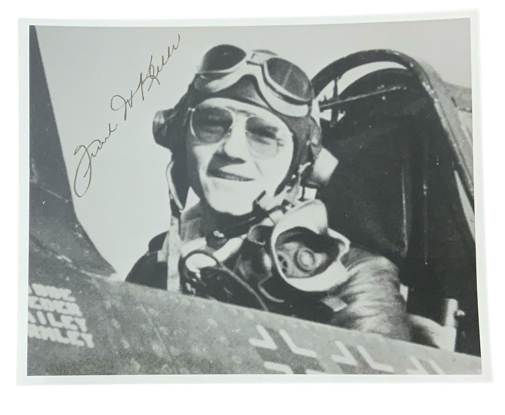 Lot 202: WWII Army Air Force Flying Ace Pilot Frank Klibbe Signed Photo 7th Air Force