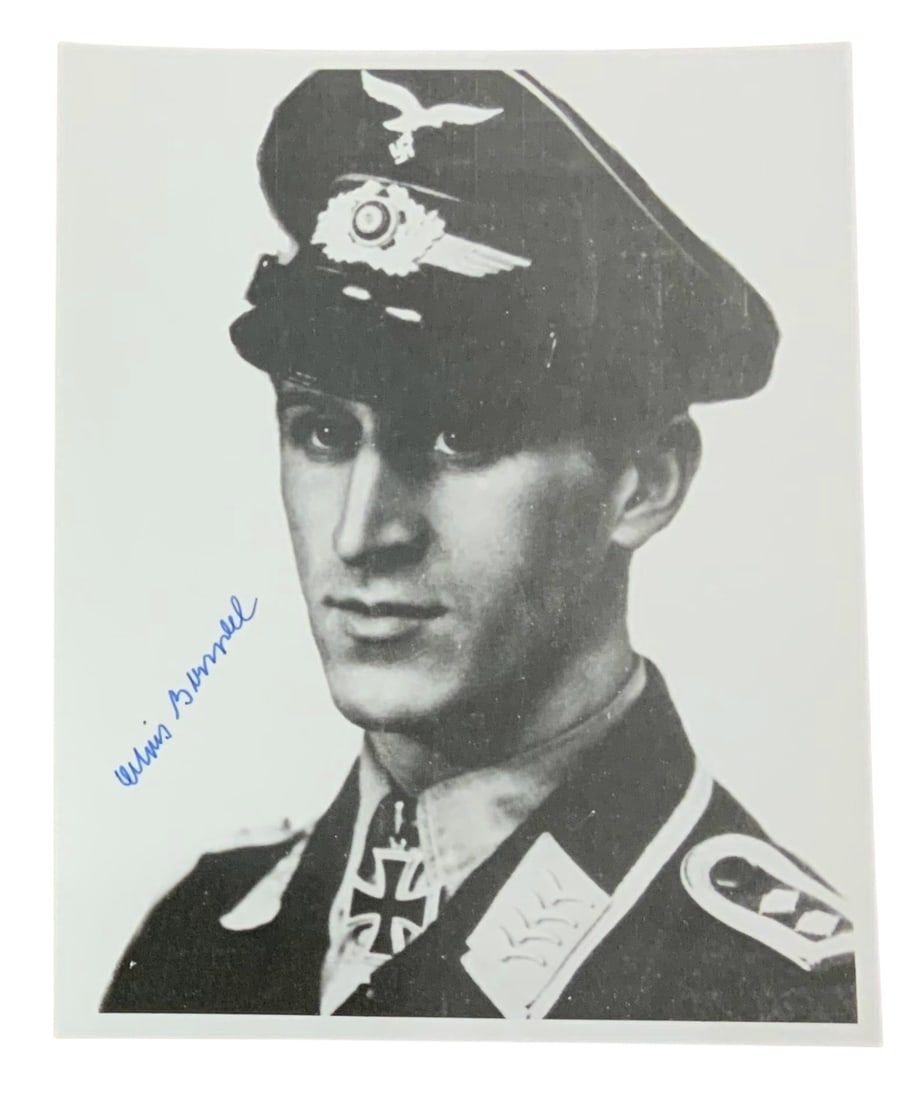 Lot 211: WWII German Stuka Pilot Alois Berndl Knights Cross Signed Photo