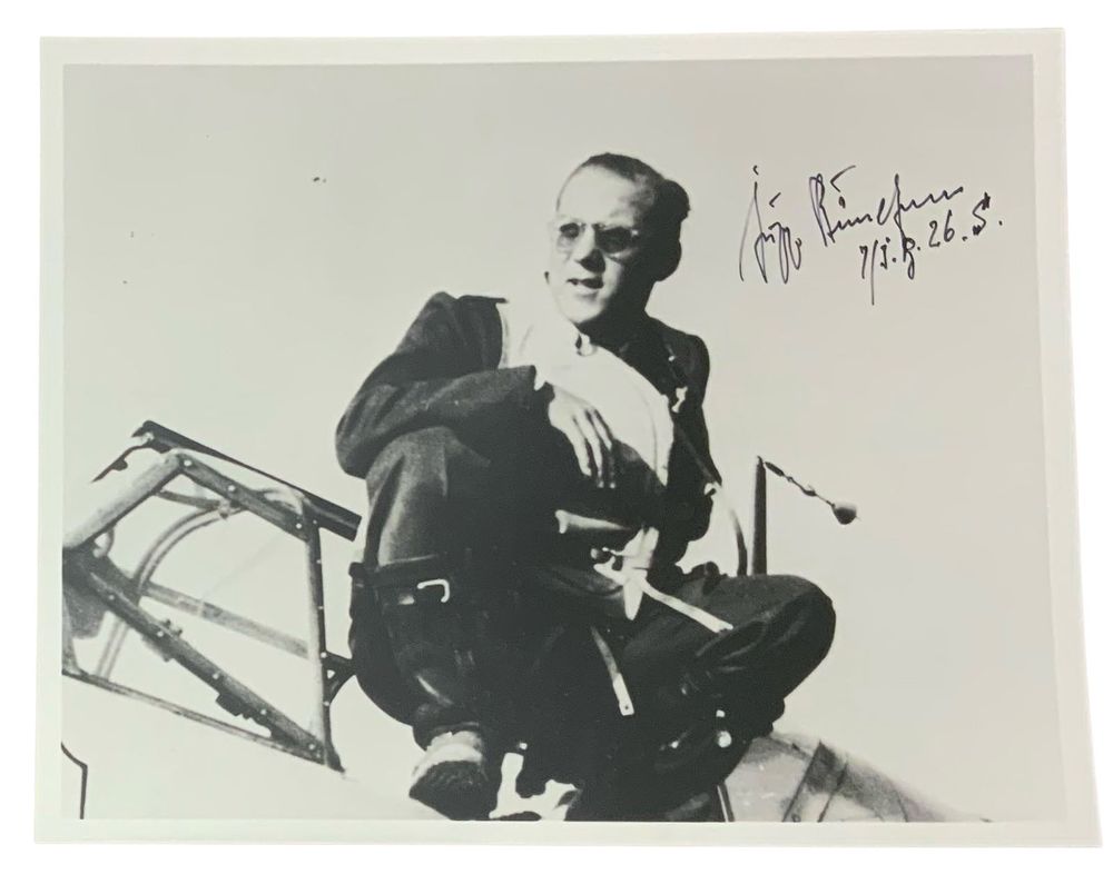 Lot 216: WWII German Pilot Josef Burschgens 7./JG 26 POW Knight’s Cross Signed Photo