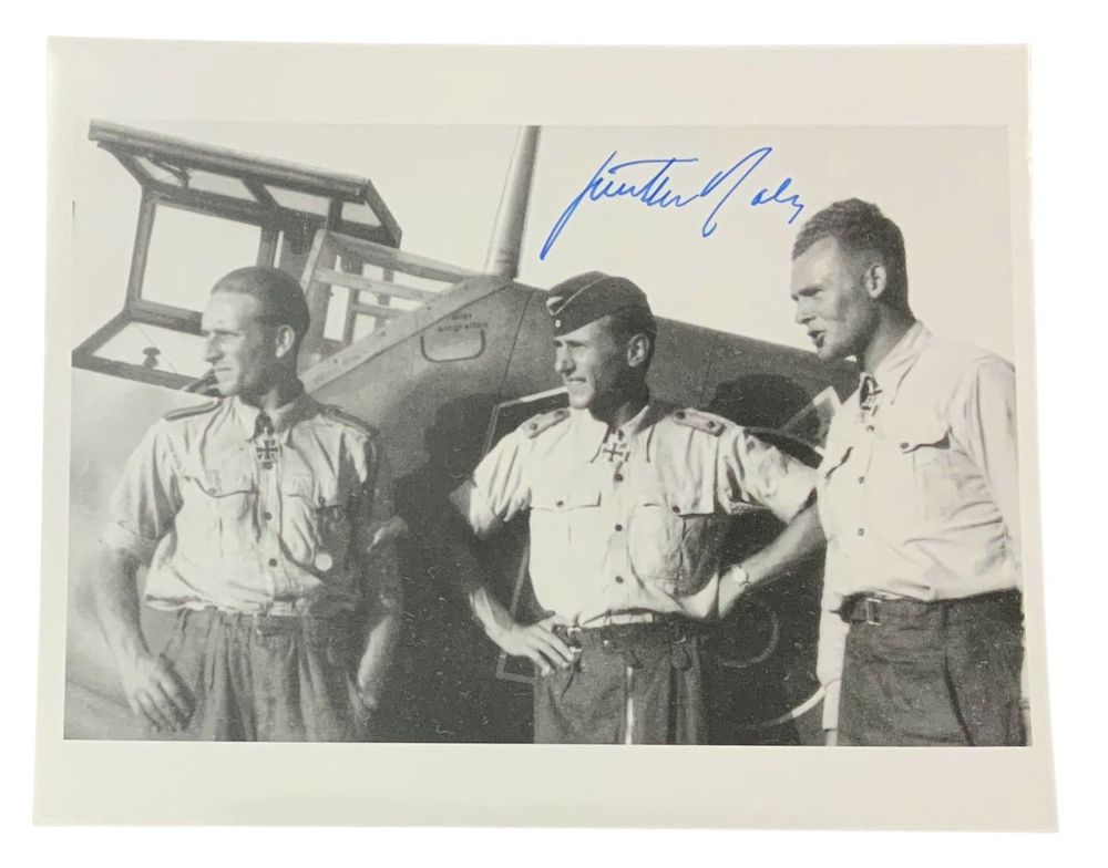 Lot 227: WWII German Luftwaffe Fighter Pilot Gunther Rall Knight’s Cross Signed Photo