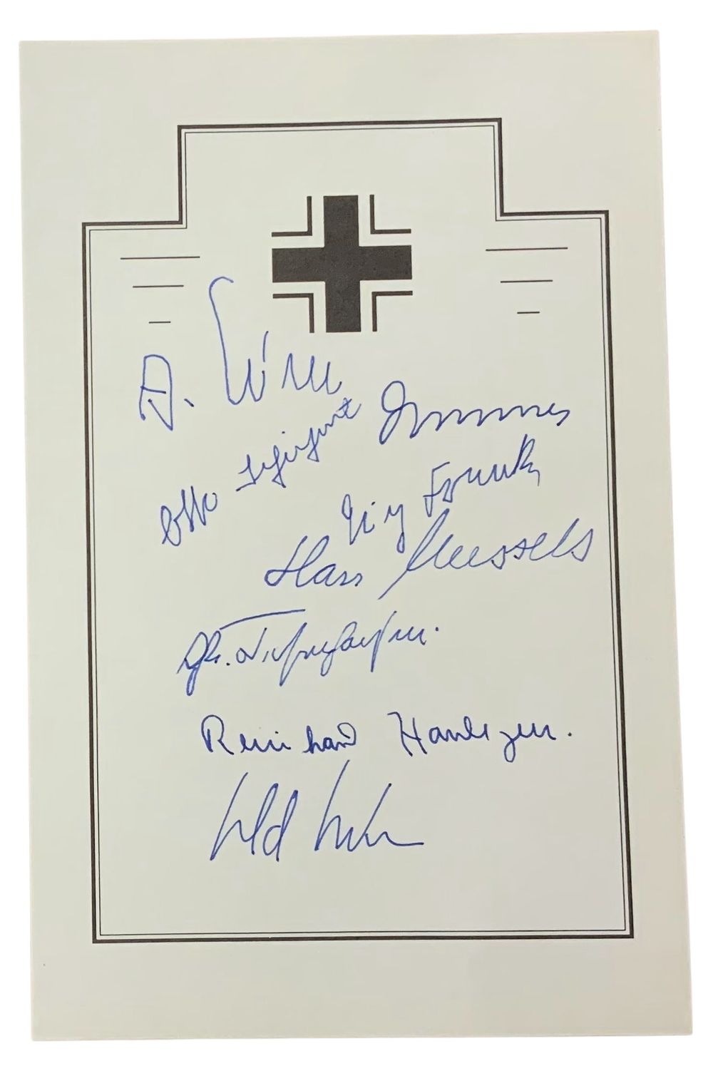 Lot 238: WWII German U-Boat Commanders Knight’s Cross Recipients Book Plate