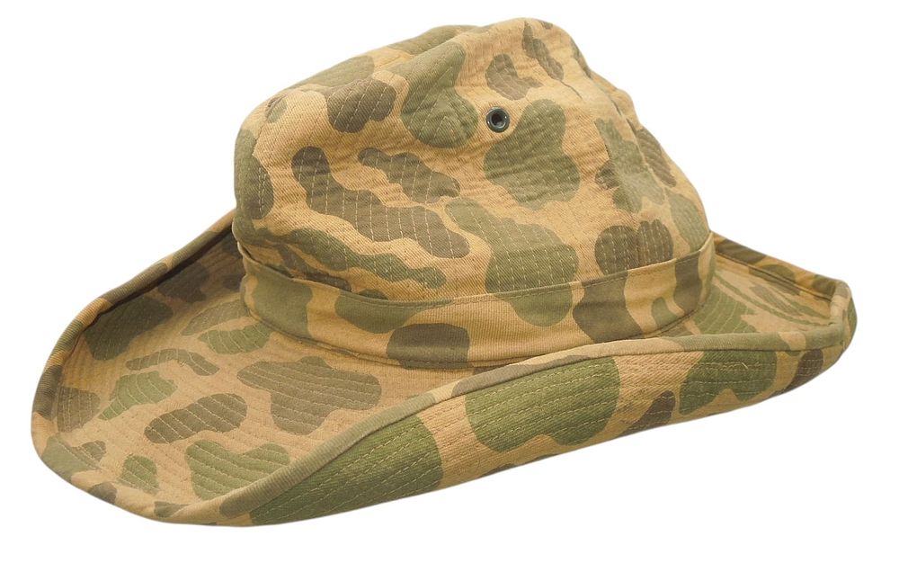 Lot 309: Vietnam War US Military Duck Hunter Camouflage Boonie Bush Cap Hat