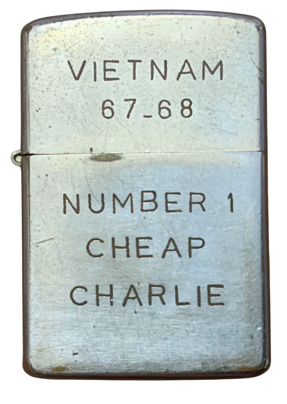 Lot 310D: 1965 Vietnam War 67-68 Era Cheap Charlie Zippo Lighter