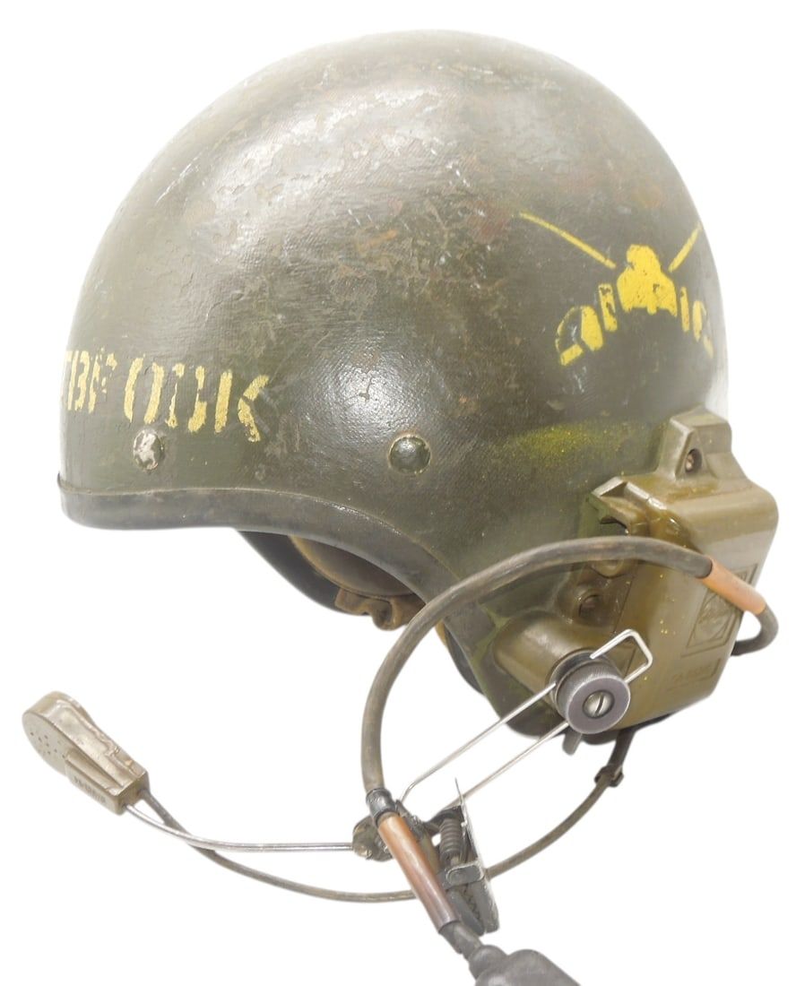 Lot 311: Vietnam War Named & Marked US Army Armored Tank Commander Helmet