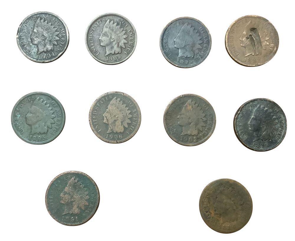 Lot 338: Indian Head Penny Lot (10) #2