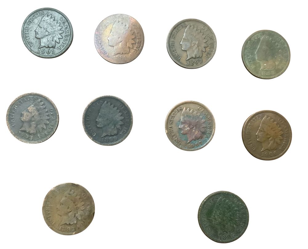Lot 341: Indian Head Penny Lot (10) #5
