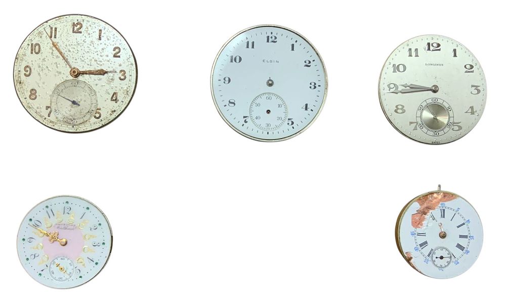 Lot 360: Unresearched Watches (5) Lot Agassiz, Elgin, Longines, American Waltham, (?)