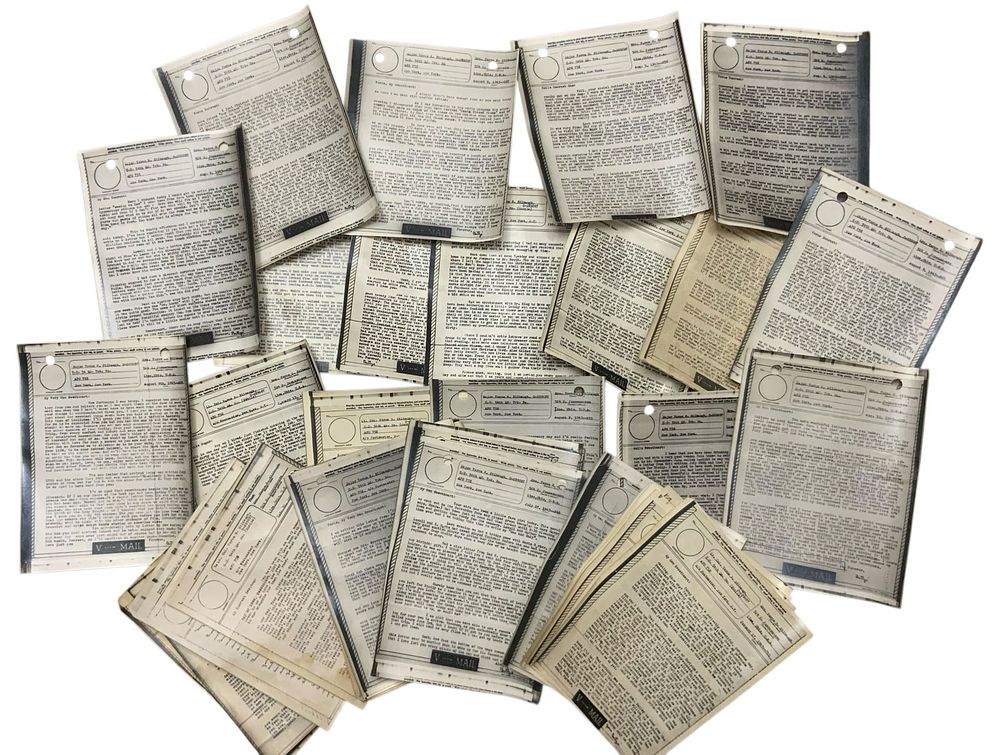 Lot 389: WWII Era Army 54th Quartermaster Battalion, Mobile Colonel V-Mail Letter Lot