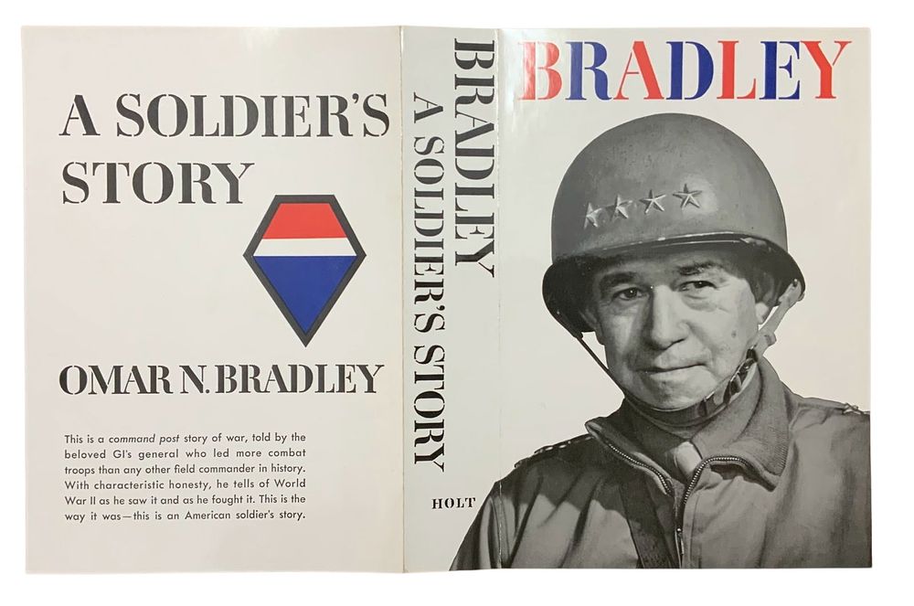 Lot 399: 1951 12th Army General Omar Bradley RARE A Soldier’s Story Book Dust Cover & Menu