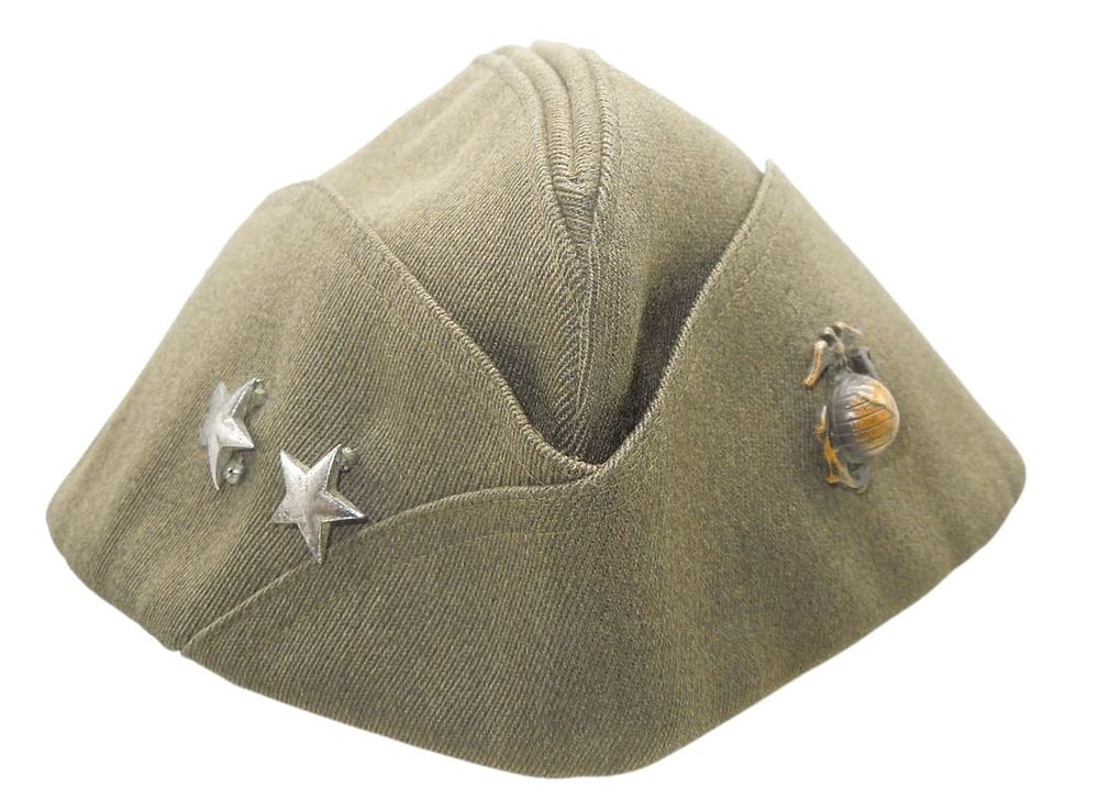 Lot 443: WWII USMC Cap, Stars, EGA of Major General Archie Howard Guadalcanal