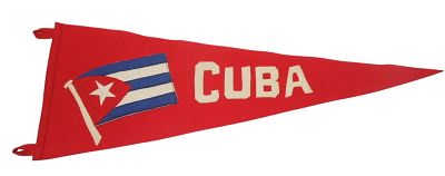 1920s - 40s Era Cuba Wool Banner Pennant. Original as shown. Condition: See description for 