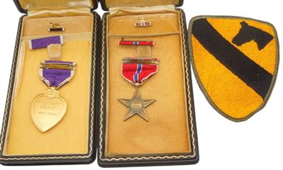 Korean War US Army Officer Killed In Action Purple Heart & Bronze Star Medals 1st Cavalry. Origin 