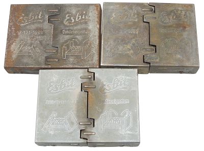 WWII - 1950s German Military Esbit Camp Field Stoves (3). Original as shown, used. Condition: 