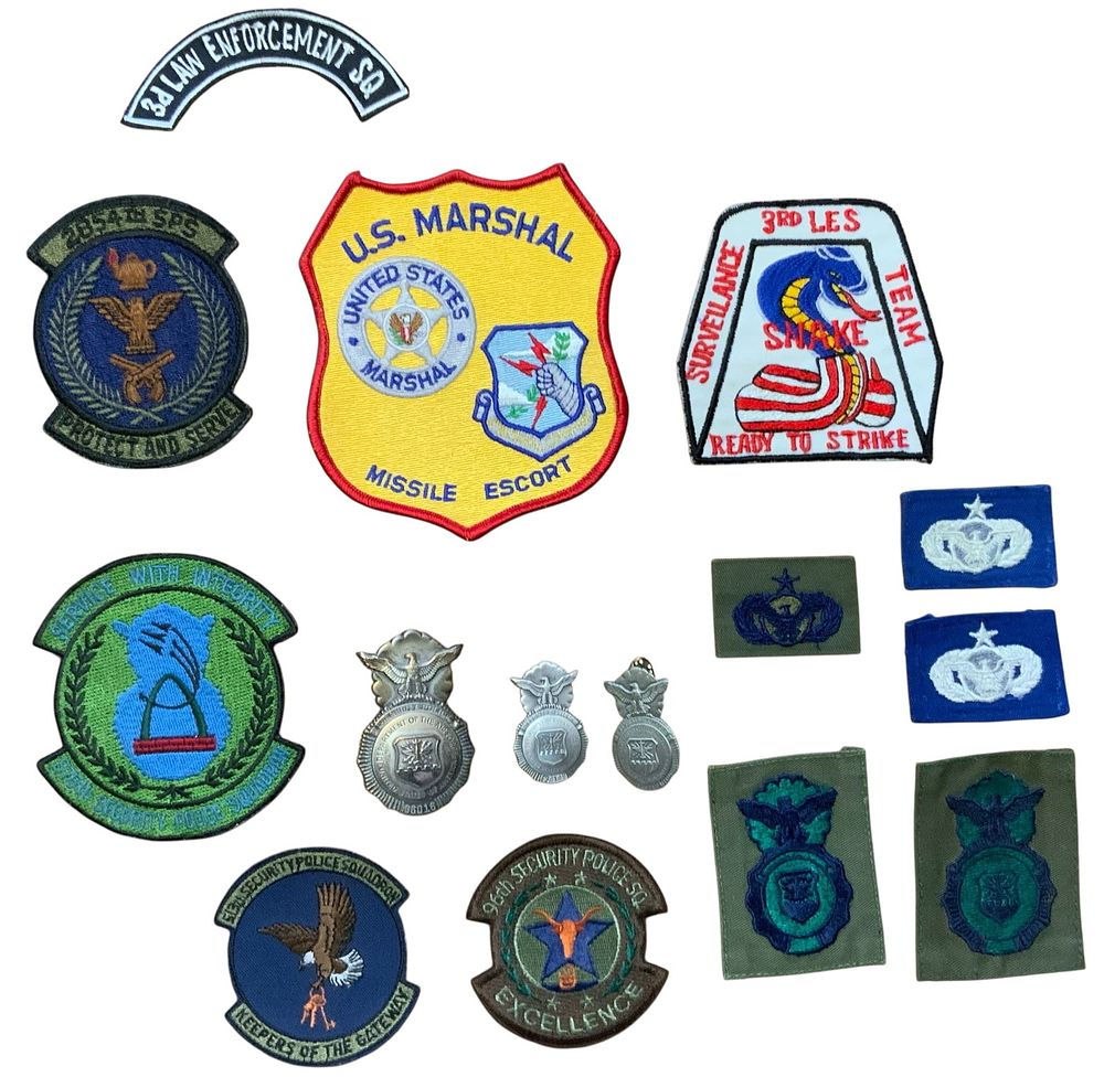 Lot 151: USAF Air Force Security Patches & Police Badges