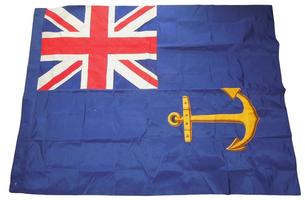 Lot 164: Original WWI British Great Britain Royal Navy Silk Flag