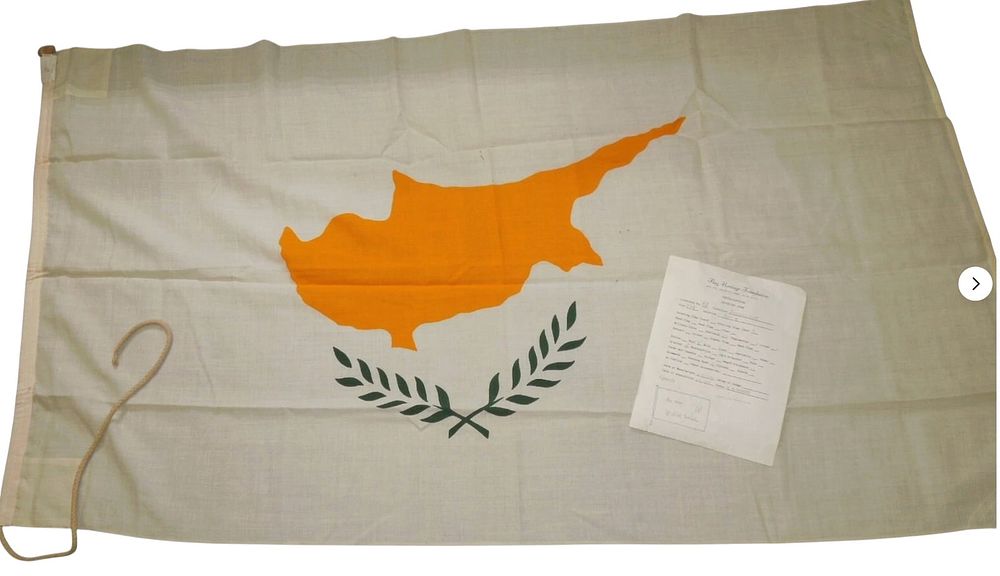 Lot 165: Original Vintage Flag of Cyprus Middle East