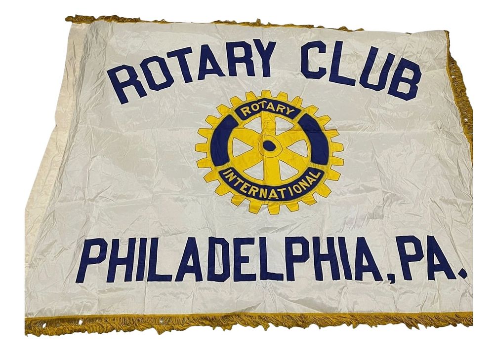 Lot 170: 1950's - 60's Rotary Club Philadelphia Pennsylvania Flag