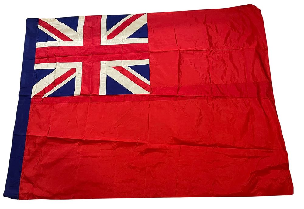 Lot 188: WWII British Navy Red Duster Ship Ensign Flag