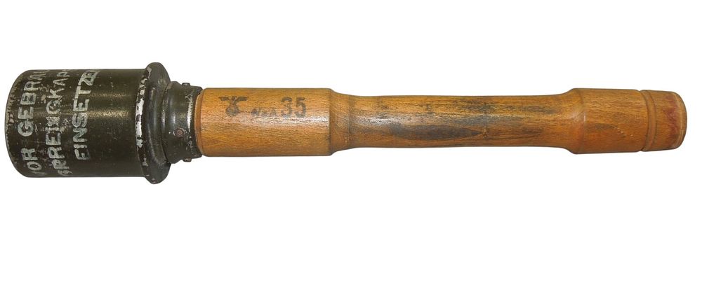 Lot 201: WWII German Military Demilled M24 Potato Masher Hand Grenade