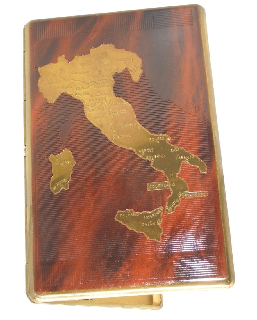 Lot 202: WWII Occupation of Italy US Military Map Cigarette Case