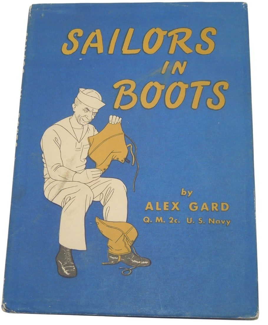 Lot 221: WWII US Navy Graduation Book Signed By Dozens, Sailors in Boots