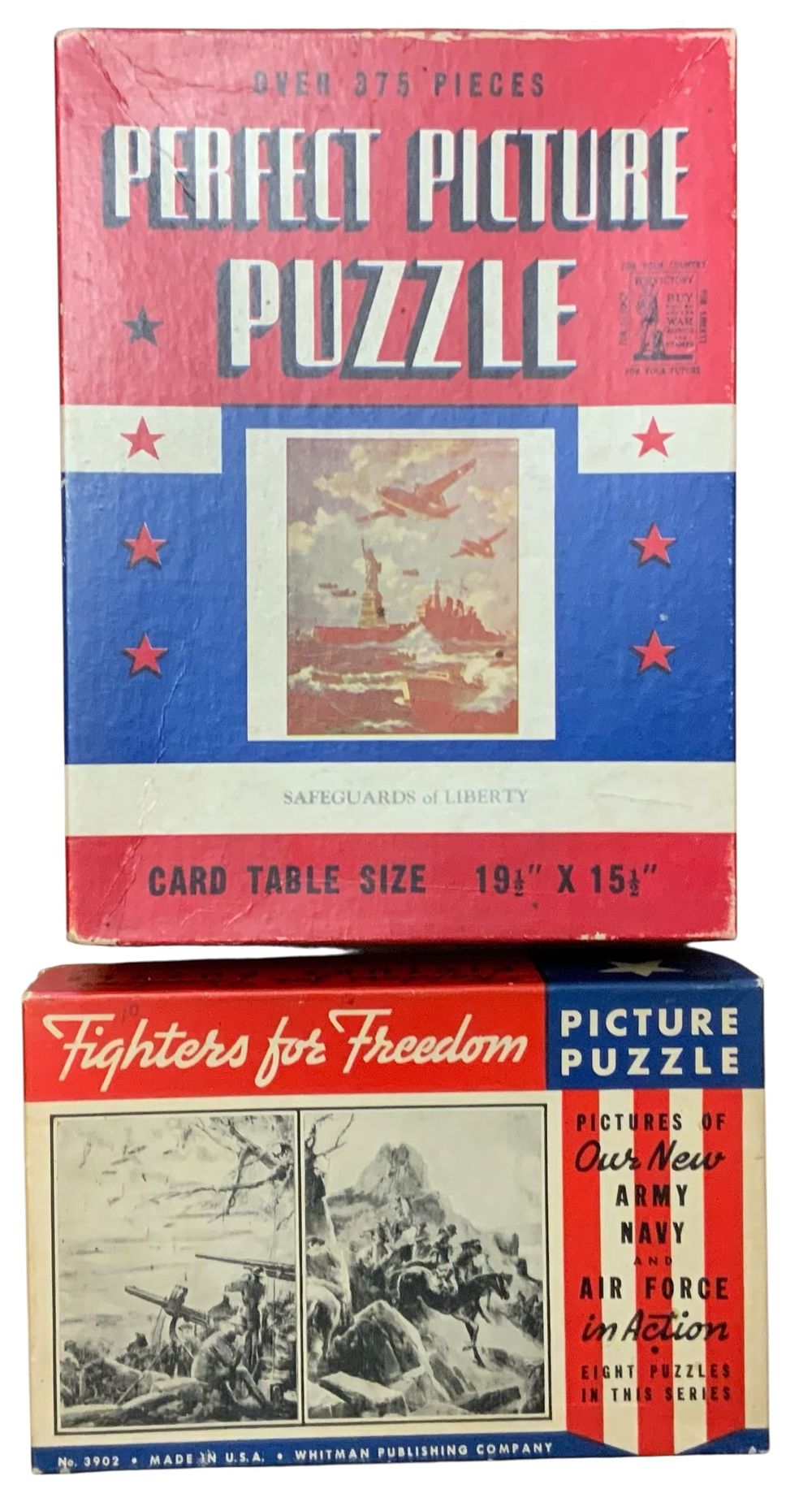Lot 233: 1940s WWII Era Puzzles Lot (2) Fighters for Freedom & Safeguards of Liberty