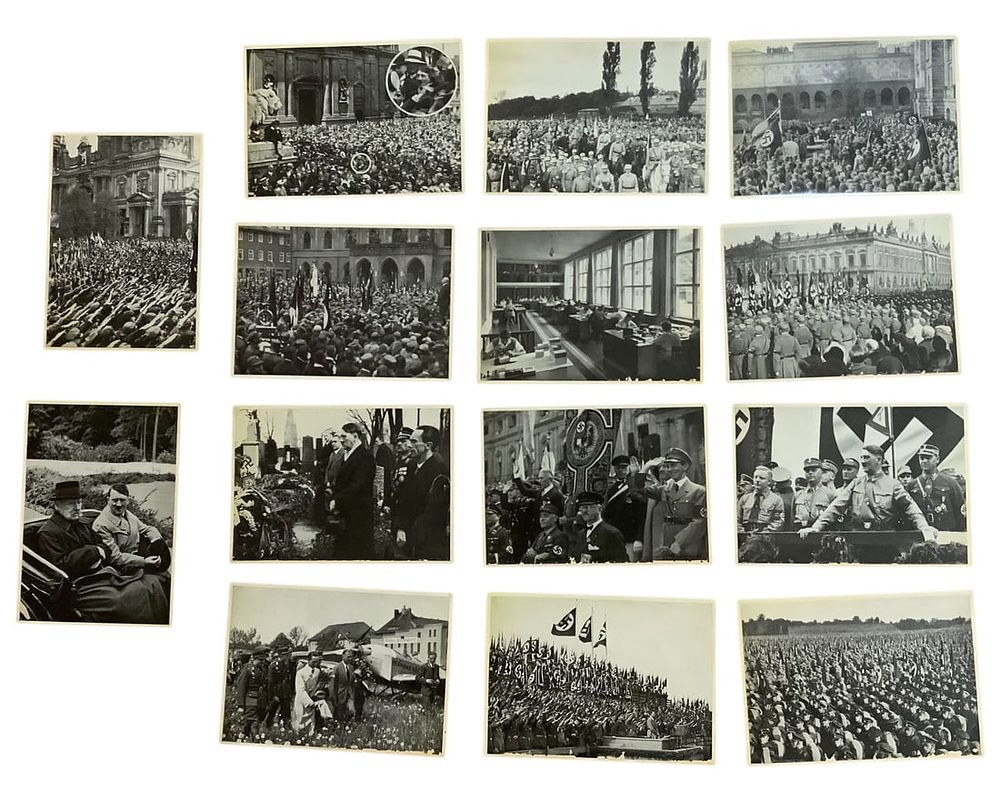 Lot 250: German Nazi Deutschland Erwacht Awaken Photo Cigarette Album Cards Lot (14) Gruppe 33