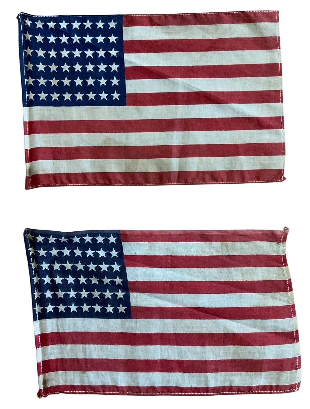 Lot 286: U.S. 48 Star American Flag Linen Lot of (2)