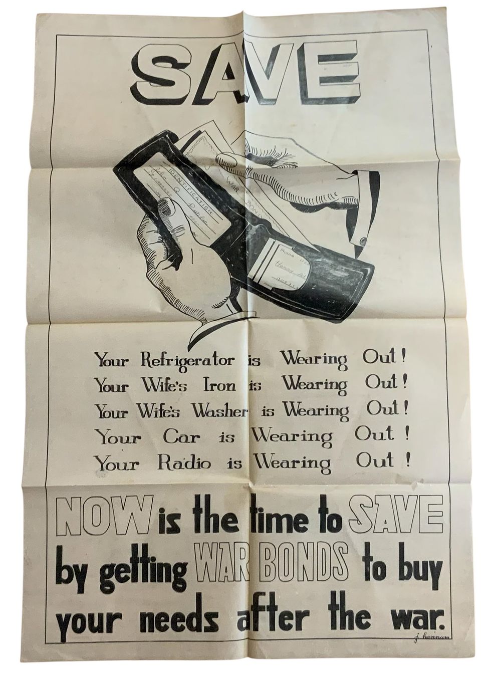 Lot 288: WWII Era Home Front War Bonds Propaganda Poster
