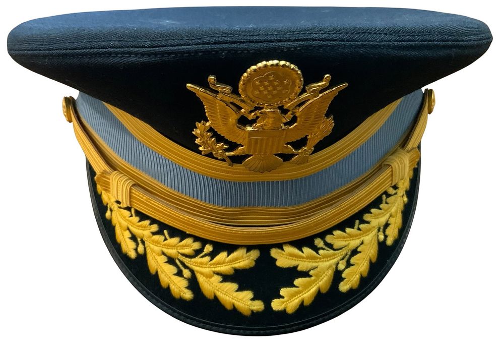 Lot 294: U.S. Army Infantry General Officer Dress Blue Visor Kingform Cap
