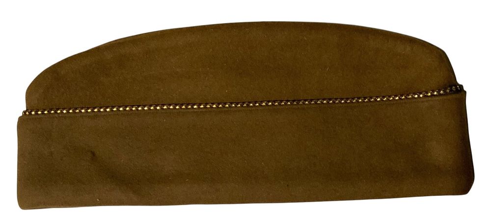 Lot 299: WWII Era Army Officer Garrison Cap Melton Wool